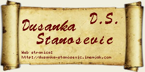 Dušanka Stanošević vizit kartica